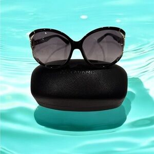 Salvatore Ferragamo Women's Sunglasses Grey Gradient Lens Black Frame SF600S 001